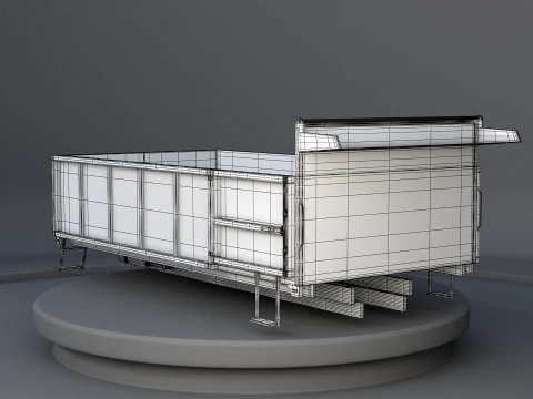 Corpo dell'autocarro con cassone ribaltabile orizzontale Modello 3D