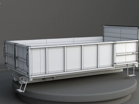 Corpo dell'autocarro con cassone ribaltabile orizzontale Modello 3D
