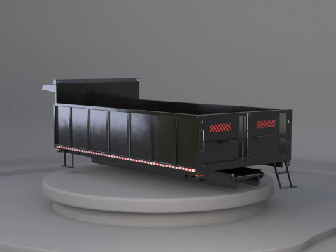 Corpo dell'autocarro con cassone ribaltabile orizzontale Modello 3D
