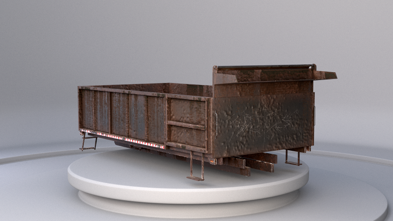 Corpo dell'autocarro con cassone ribaltabile orizzontale Modello 3D .c4d .max .obj .3ds .fbx .stl .blend