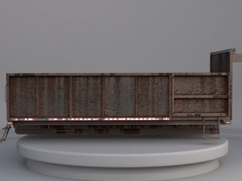 Landscape Dump Truck Body 3D Model