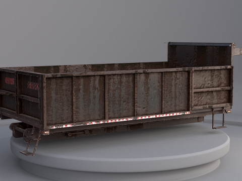 Corpo dell'autocarro con cassone ribaltabile orizzontale Modello 3D