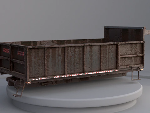 Landscape Dump Truck Body 3D Model