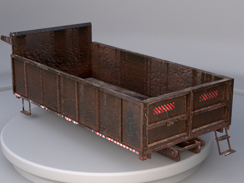 Corpo dell'autocarro con cassone ribaltabile orizzontale Modello 3D