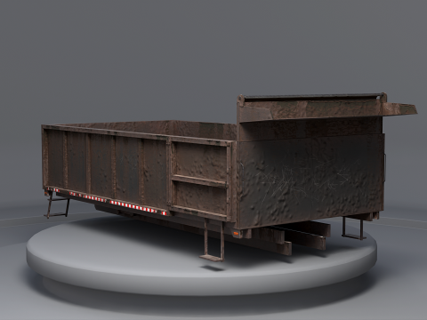 Corpo dell'autocarro con cassone ribaltabile orizzontale Modello 3D