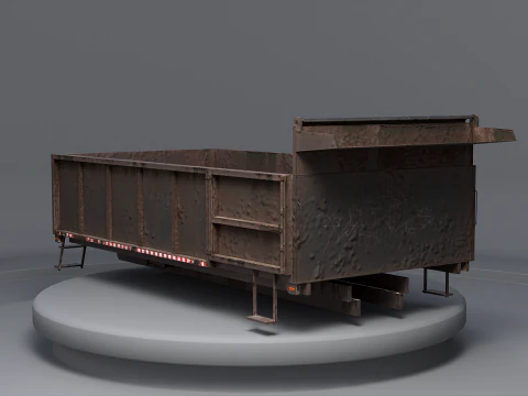 Landscape Dump Truck Body 3D Model