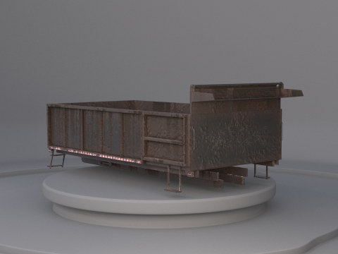 Corpo dell'autocarro con cassone ribaltabile orizzontale Modello 3D