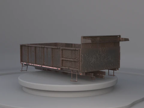 Landscape Dump Truck Body 3D Model