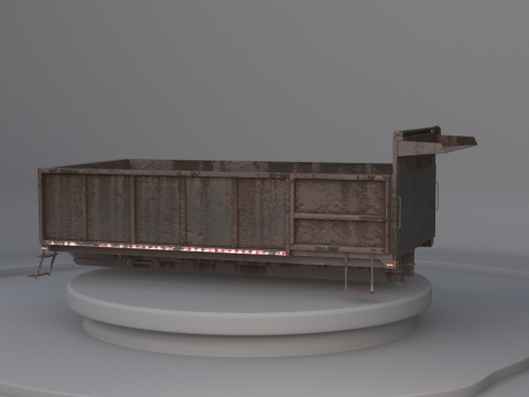 Corpo dell'autocarro con cassone ribaltabile orizzontale Modello 3D