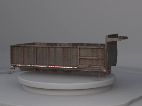 Landscape Dump Truck Body 3D Model