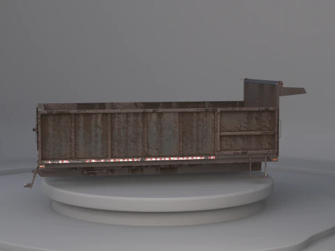Landscape Dump Truck Body 3D Model