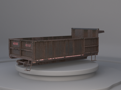 Corpo dell'autocarro con cassone ribaltabile orizzontale Modello 3D