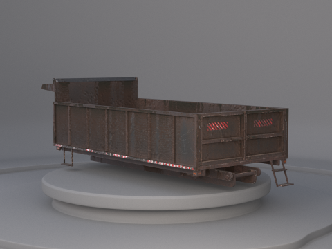 Corpo dell'autocarro con cassone ribaltabile orizzontale Modello 3D