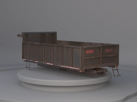 Landscape Dump Truck Body 3D Model