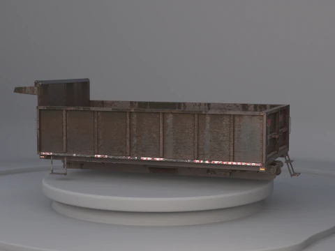 Landscape Dump Truck Body 3D Model