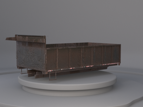 Corpo dell'autocarro con cassone ribaltabile orizzontale Modello 3D