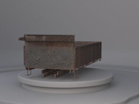 Corpo dell'autocarro con cassone ribaltabile orizzontale Modello 3D