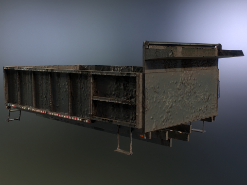 Corpo dell'autocarro con cassone ribaltabile orizzontale Modello 3D