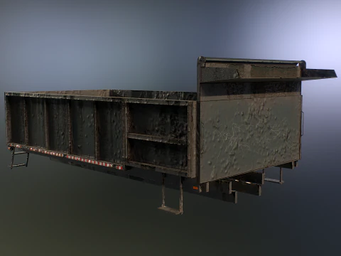 Landscape Dump Truck Body 3D Model