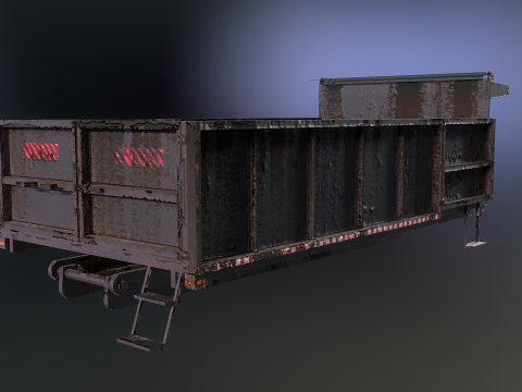 Corpo dell'autocarro con cassone ribaltabile orizzontale Modello 3D