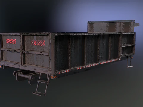 Landscape Dump Truck Body 3D Model
