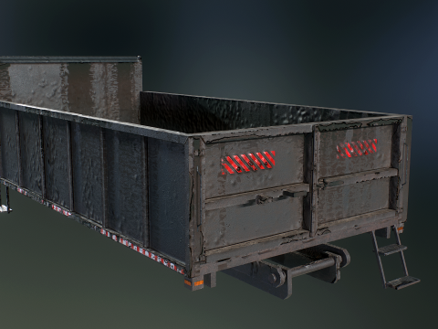 Corpo dell'autocarro con cassone ribaltabile orizzontale Modello 3D