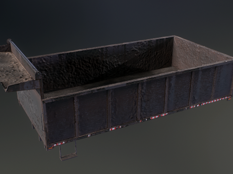 Corpo dell'autocarro con cassone ribaltabile orizzontale Modello 3D