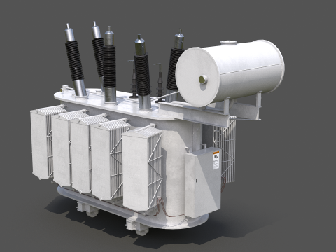 Grande Transformador El&eacute;trico Modelo 3D