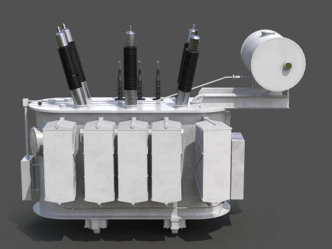 Large Electrical Transformer 3D Model