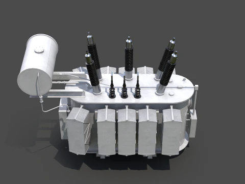 Large Electrical Transformer 3D Model