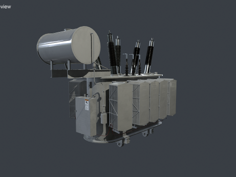 Великий електричний трансформатор 3D Модель