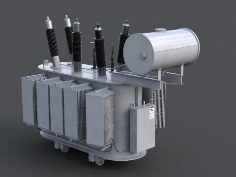 Large Electrical Transformer 3D Model