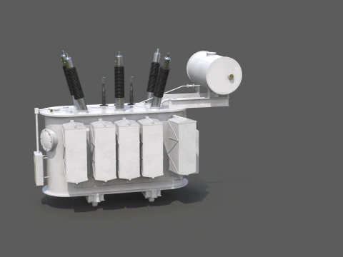 Large Electrical Transformer 3D Model