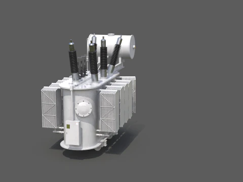 Large Electrical Transformer 3D Model