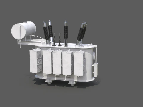 Large Electrical Transformer 3D Model