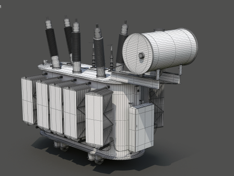 Великий електричний трансформатор 3D Модель