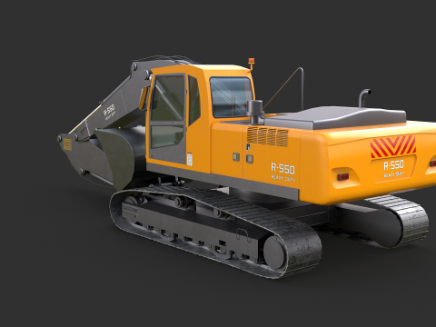 Moderno escavatore generico per carichi pesanti Modello 3D