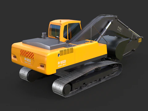 Modern Generic Heavy Duty Excavator 3D Model