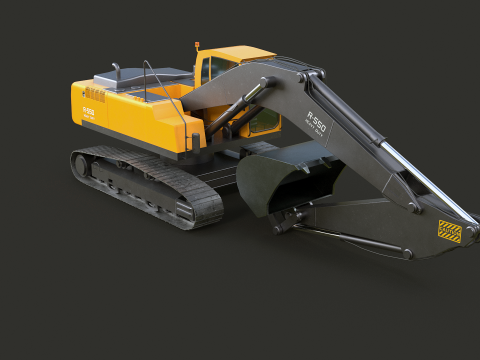 Moderno escavatore generico per carichi pesanti Modello 3D