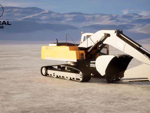 Modern Generic Heavy Duty Excavator 3D Model