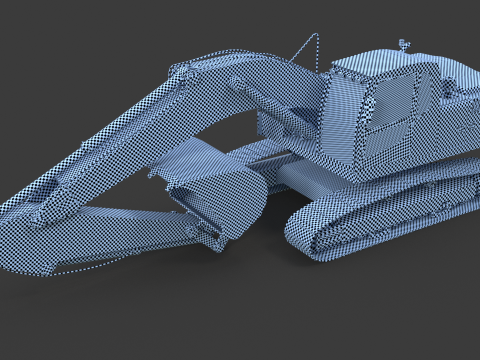 Moderno escavatore generico per carichi pesanti Modello 3D