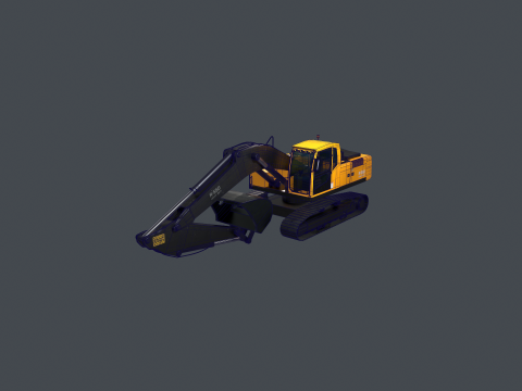 Moderno escavatore generico per carichi pesanti Modello 3D