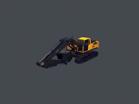 Modern Generic Heavy Duty Excavator 3D Model