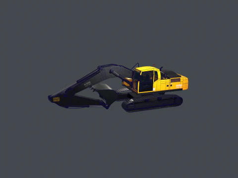 Modern Generic Heavy Duty Excavator 3D Model