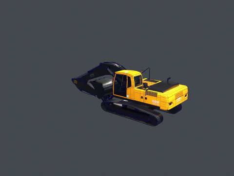 Modern Generic Heavy Duty Excavator 3D Model