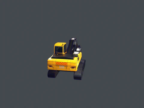 Modern Generic Heavy Duty Excavator 3D Model