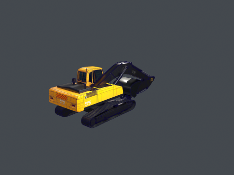 Moderno escavatore generico per carichi pesanti Modello 3D