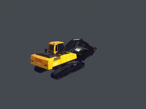 Modern Generic Heavy Duty Excavator 3D Model
