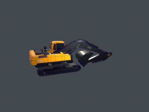 Moderno escavatore generico per carichi pesanti Modello 3D