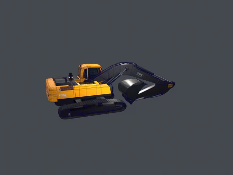 Modern Generic Heavy Duty Excavator 3D Model